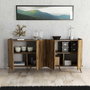 Hanah Home Elegante 1600 Consola Nogal Tablero Melaminizado 180x80.8x45cm